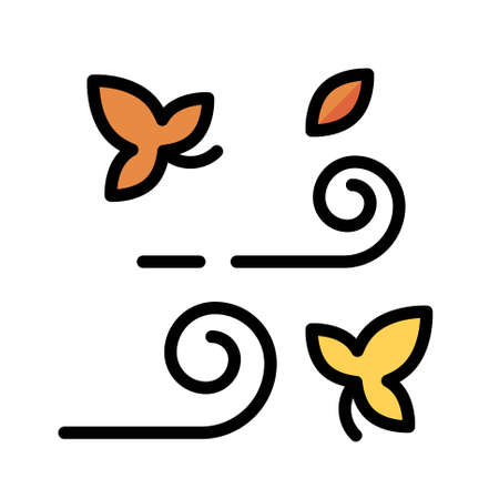 Wind icon, Thanksgiving related vector illustrationのイラスト素材