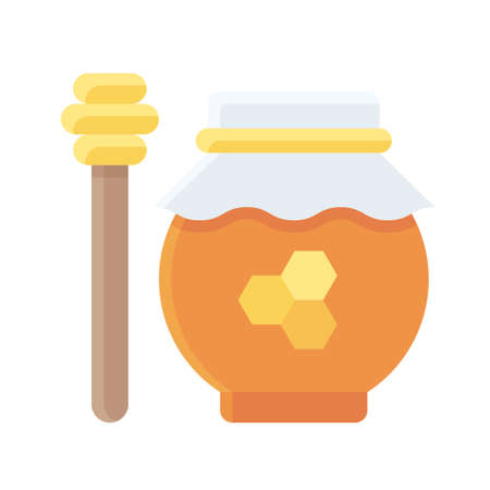 Honey pot icon, Thanksgiving related vector illustrationのイラスト素材