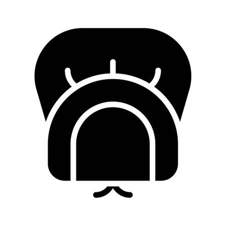 Pilgrim woman hat icon, Thanksgiving related vector illustrationのイラスト素材