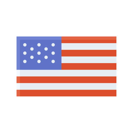 United States flag icon, Thanksgiving related vector illustrationのイラスト素材