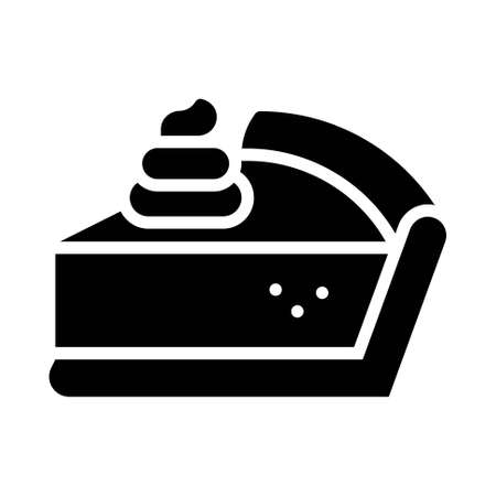Slice of pie icon, Thanksgiving related vector illustrationのイラスト素材