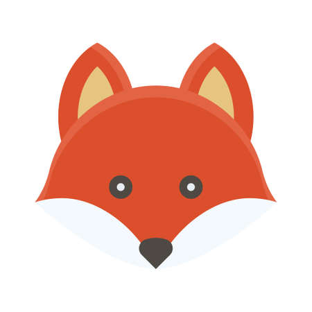 Fox head icon, Thanksgiving related vector illustrationのイラスト素材