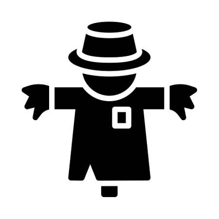 Scarecrow icon, Thanksgiving related vector illustrationのイラスト素材
