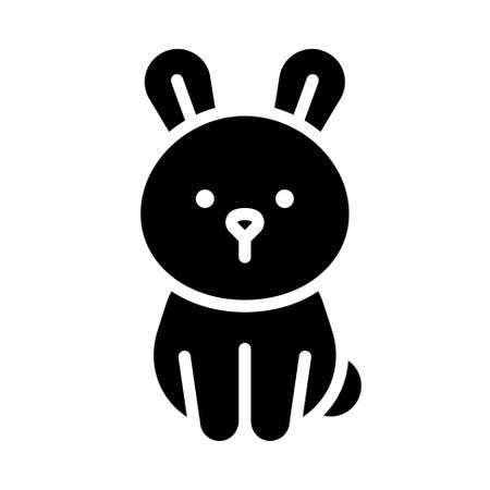 Rabbit icon, Thanksgiving related vector illustrationのイラスト素材