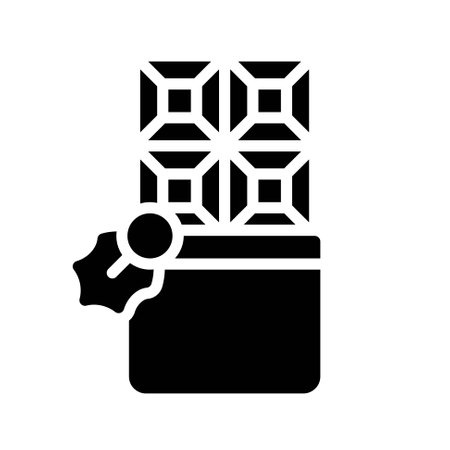 Chocolate bar icon, Christmas food and drink vector illustrationのイラスト素材