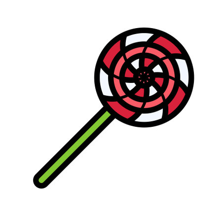 Lollipop icon, Christmas food and drink vector illustrationのイラスト素材