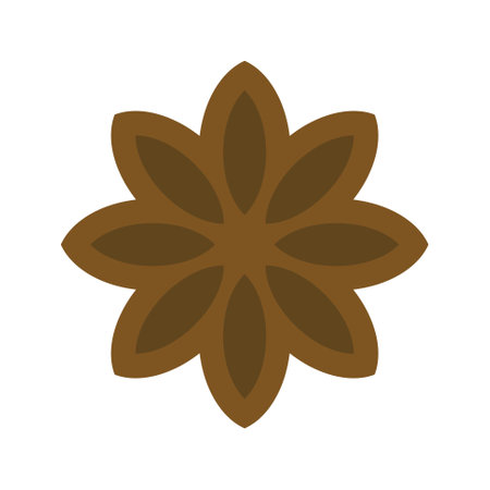 Star anise icon, Christmas food and drink vector illustrationのイラスト素材
