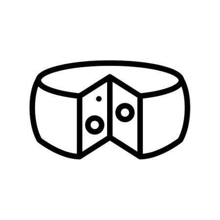 Cheese icon, Christmas food and drink vector illustrationのイラスト素材