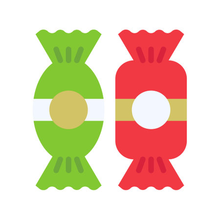 Toffee icon, Christmas food and drink vector illustrationのイラスト素材