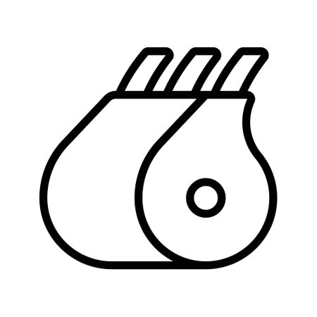 Ribs icon, Christmas food and drink vector illustrationのイラスト素材