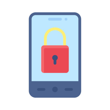 Security App icon, Mobile application related vector illustrationのイラスト素材