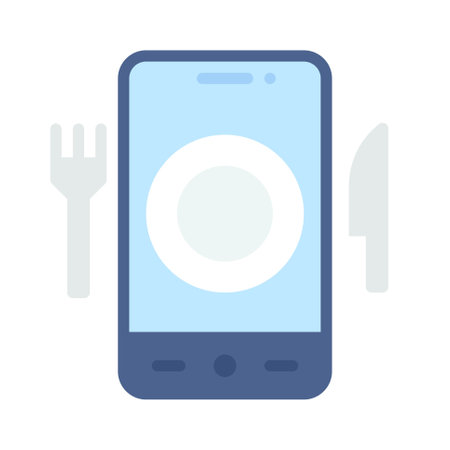 Food Delivery App icon, Mobile application related vector illustrationのイラスト素材
