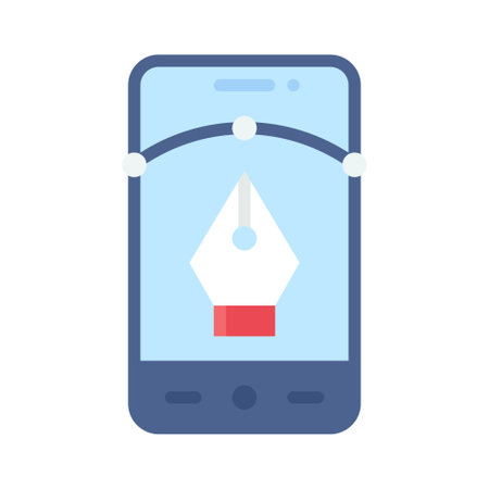 Drawing App icon, Mobile application related vector illustrationのイラスト素材