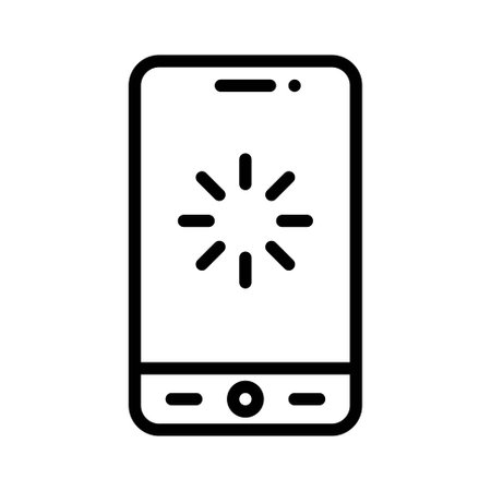 Loading Screen icon, Mobile application related vector illustrationのイラスト素材