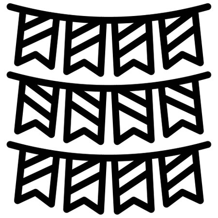 Party flags icon, Birthday and party related vector illustrationのイラスト素材