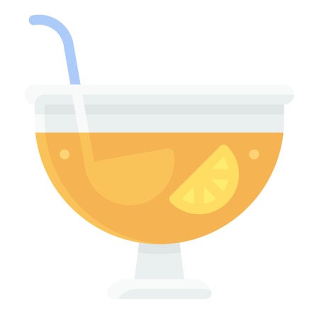 Orange juice icon, Birthday and party related vector illustrationのイラスト素材