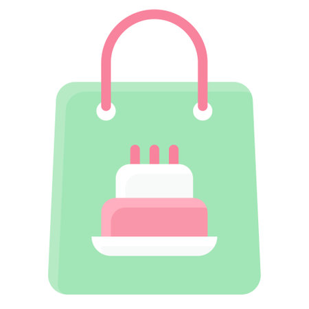 Birthday gift bag icon, Birthday and party related vector illustrationのイラスト素材