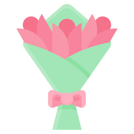 Bouquet icon, Birthday and party related vector illustrationのイラスト素材