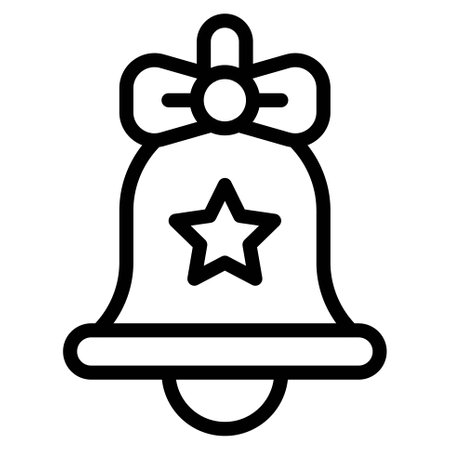 Bell icon, Birthday and party related vector illustrationのイラスト素材
