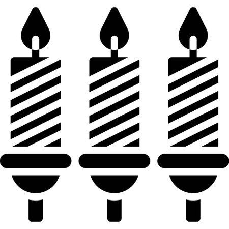 Candles icon, Birthday and party related vector illustrationのイラスト素材