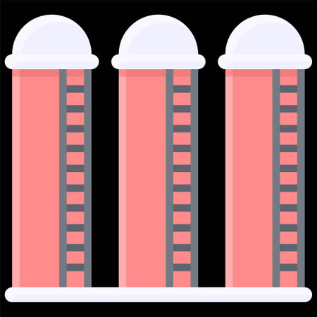 Silo or Water tank icon, Winter city related vector illustrationのイラスト素材