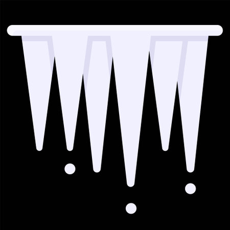Dripping icicles icon, Winter city related vector illustrationのイラスト素材
