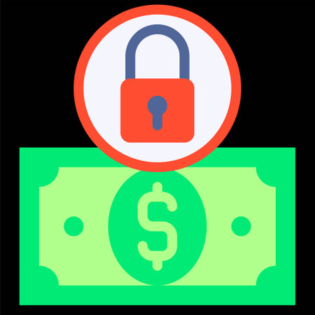 Banknote with lock icon, Bankruptcy related vector illustrationのイラスト素材