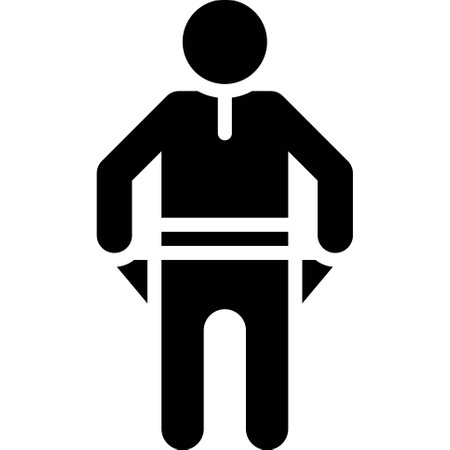 Empty pockets icon, Bankruptcy related vector illustrationのイラスト素材