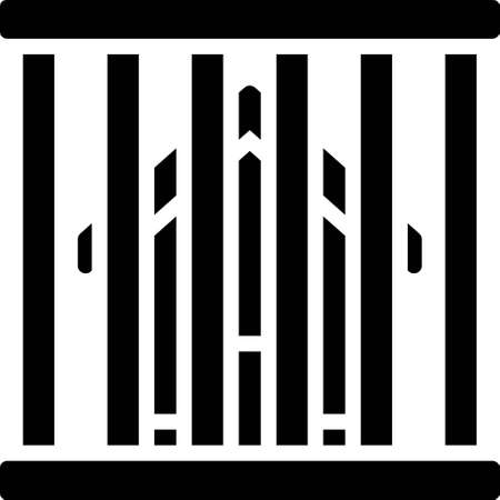 House inside Cage icon, Bankruptcy related vector illustrationのイラスト素材