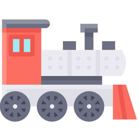 Locomotive icon, transportation related vector illustration