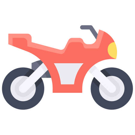 Motorcycle icon, transportation related vector illustrationのイラスト素材