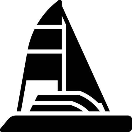 Sailboat icon, transportation related vector illustrationのイラスト素材