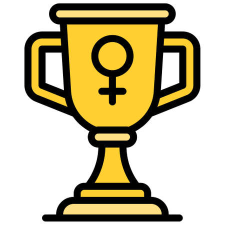 Trophy icon, International Women's Day related vector illustrationのイラスト素材