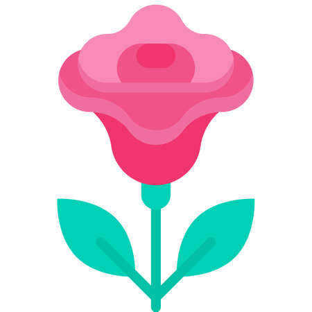 Rose icon, International Women's Day related vector illustrationのイラスト素材