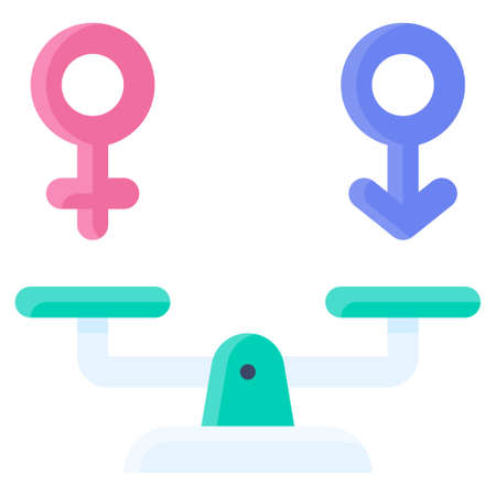 Gender equality icon, International Women's Day related vector illustrationのイラスト素材