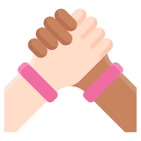 Handshake icon, International Women's Day related vector illustrationのイラスト素材