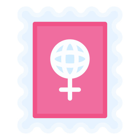 Stamp icon, International Women's Day related vector illustrationのイラスト素材