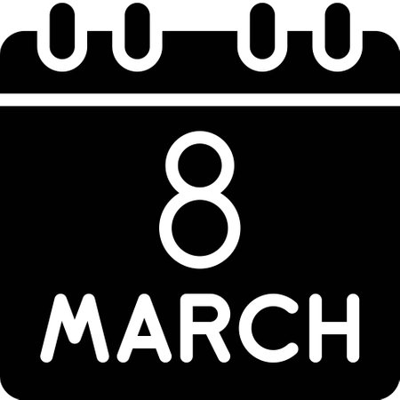 Calendar icon, International Women's Day related vector illustrationのイラスト素材