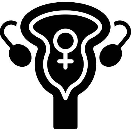 Cervix icon, International Women's Day related vector illustrationのイラスト素材