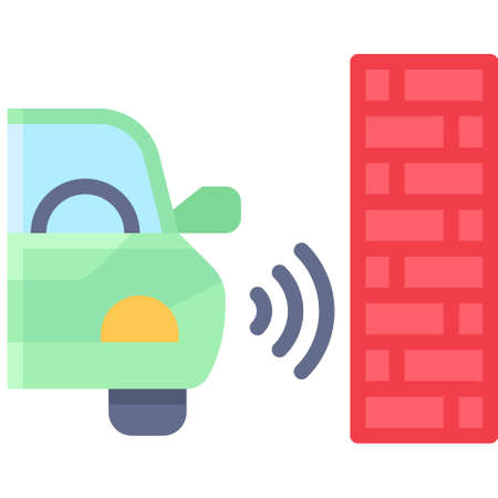 Parking sensor icon, Parking lot related vector illustration