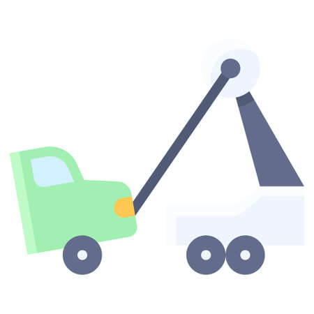 Tow truck icon, Parking lot related vector illustrationのイラスト素材