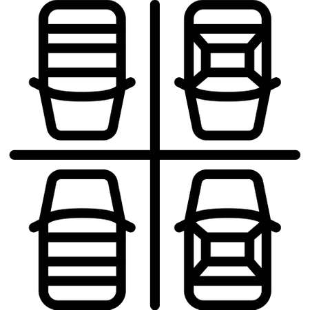 Full parking lot icon, Parking lot related vector illustrationのイラスト素材