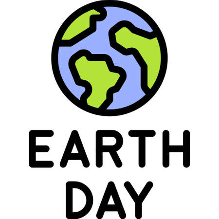 Earth icon, Earth Day related vector illustrationのイラスト素材