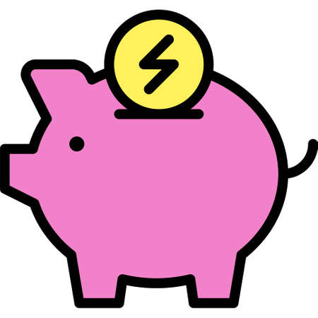 Save energy icon, Earth Day related vector illustrationのイラスト素材