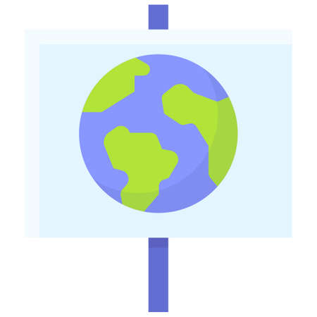 Earth Sign icon, Earth Day related vector illustrationのイラスト素材