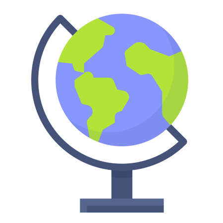 Earth globe icon, Earth Day related vector illustrationのイラスト素材