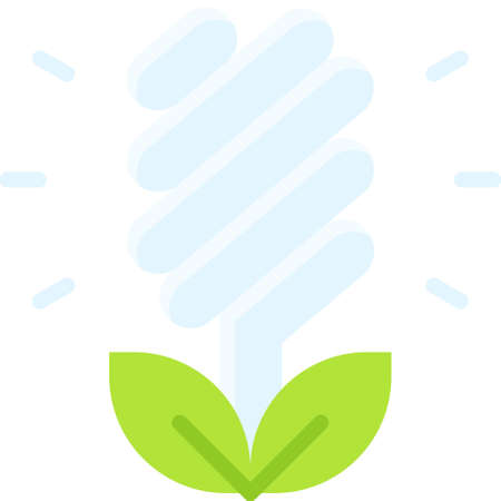Light bulb with leaves icon, Earth Day related vector illustrationのイラスト素材