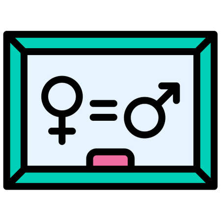 Gender equality icon, Feminism related vector illustrationのイラスト素材