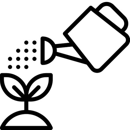 Watering plant icon, Earth Day related vector illustrationのイラスト素材