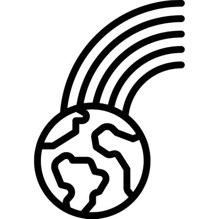 Earth with Rainbow icon, Earth Day related vector illustrationのイラスト素材